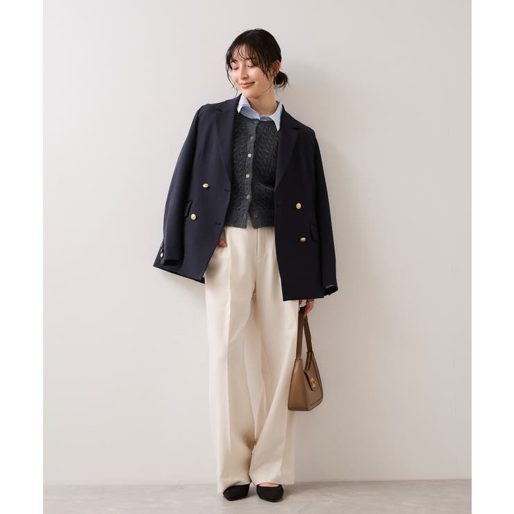 モールベロアケーブルカーディガントップス/イージーケア | VIS  | 詳細画像15 