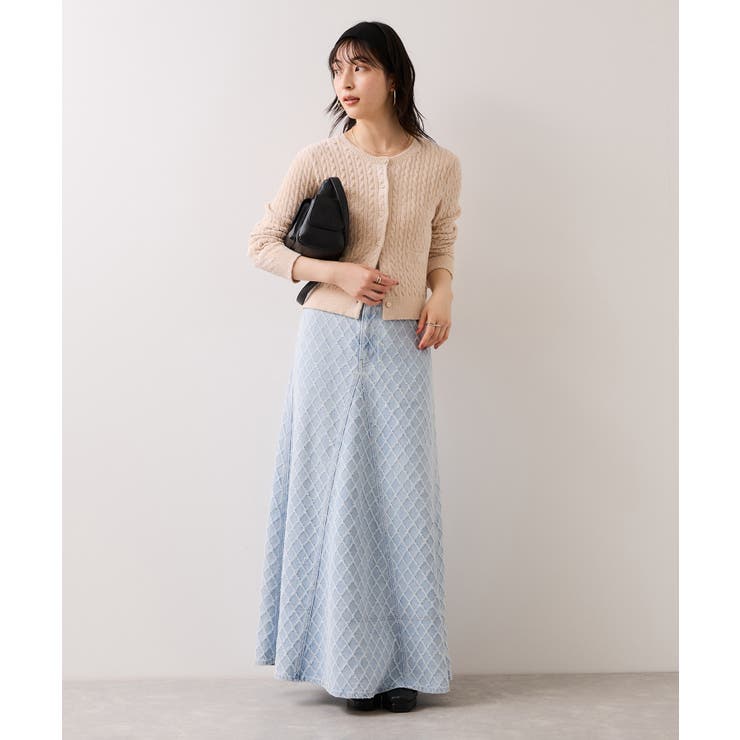 モールベロアケーブルカーディガントップス/イージーケア | VIS  | 詳細画像2 