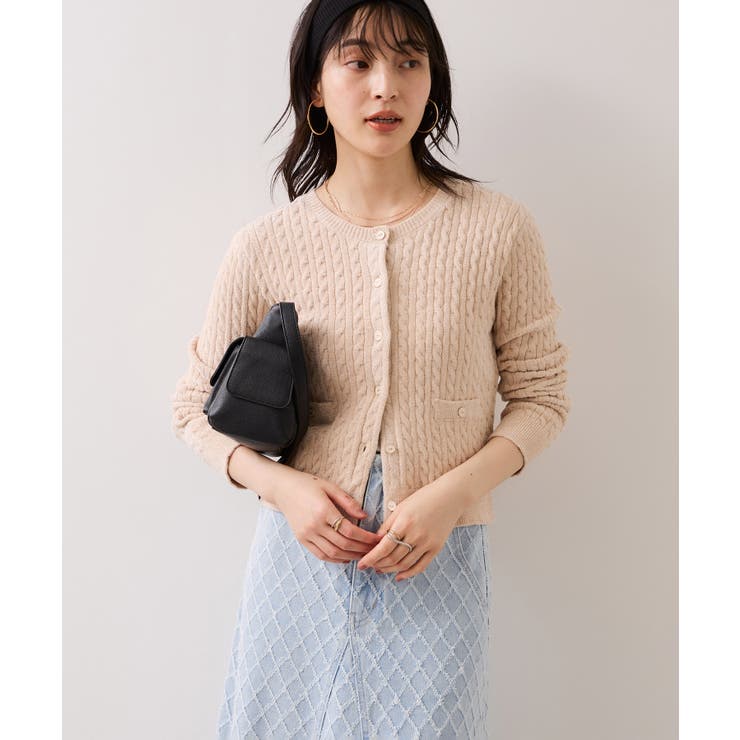 モールベロアケーブルカーディガントップス/イージーケア | VIS  | 詳細画像4 