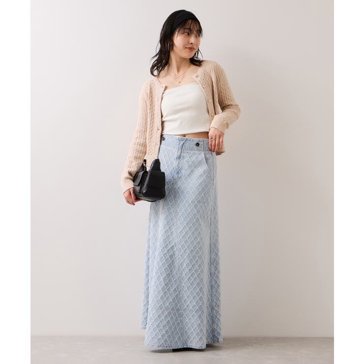 モールベロアケーブルカーディガントップス/イージーケア | VIS  | 詳細画像6 