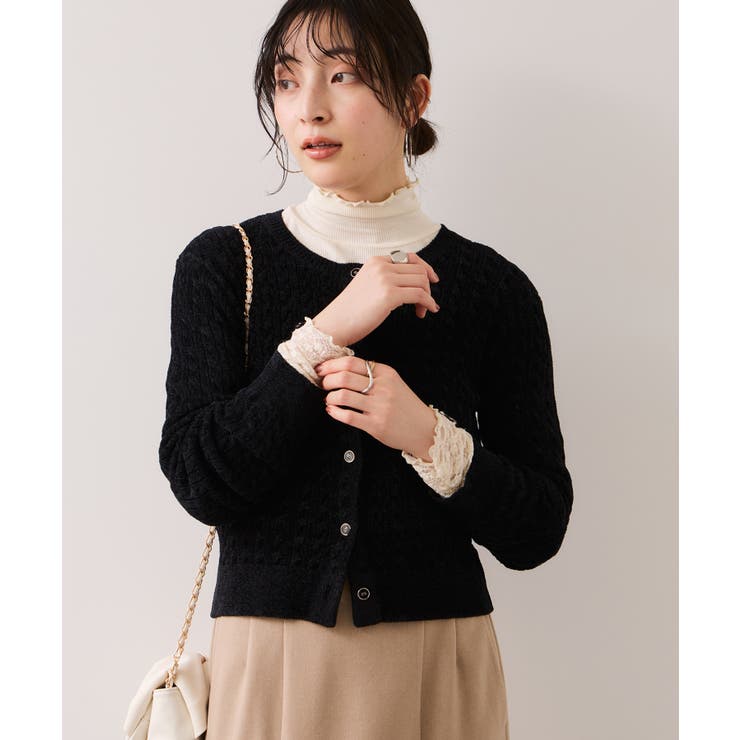 モールベロアケーブルカーディガントップス/イージーケア | VIS  | 詳細画像8 