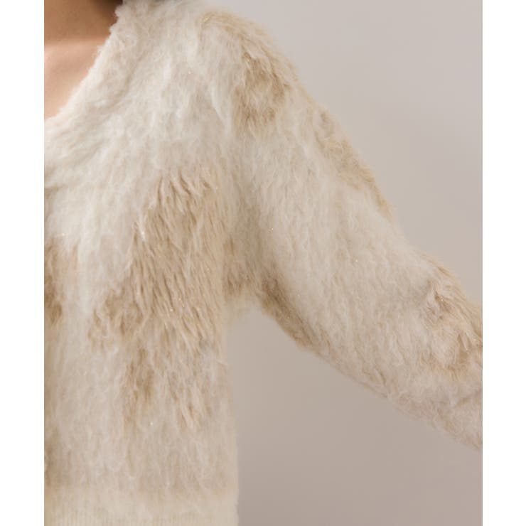 アート柄ジャガード起毛ニットカーディガン/イージーケア | VIS  | 詳細画像18 