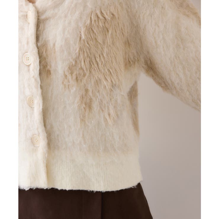 アート柄ジャガード起毛ニットカーディガン/イージーケア | VIS  | 詳細画像19 