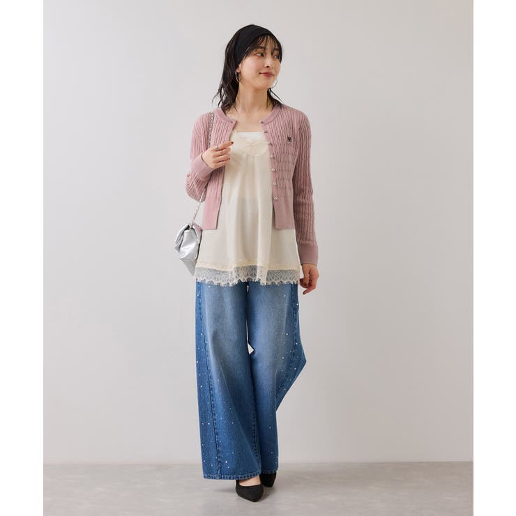 ケーブルコンパクトカーディガン | VIS  | 詳細画像11 