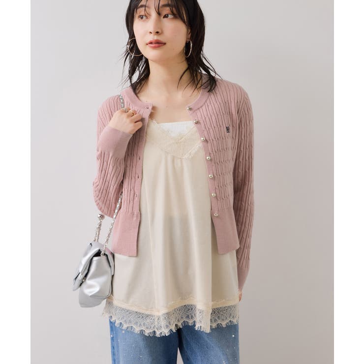 ケーブルコンパクトカーディガン | VIS  | 詳細画像12 