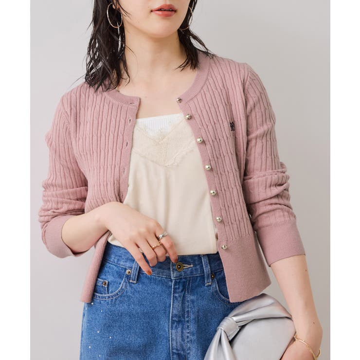 ケーブルコンパクトカーディガン | VIS  | 詳細画像13 