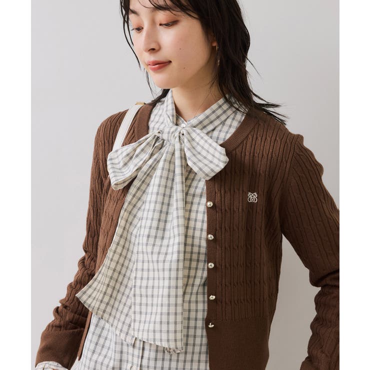 ケーブルコンパクトカーディガン | VIS  | 詳細画像15 