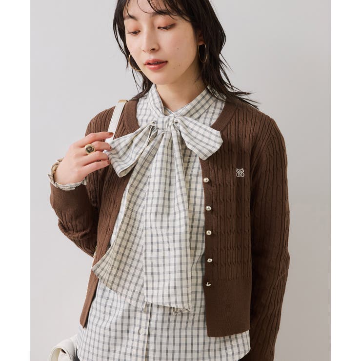 ケーブルコンパクトカーディガン | VIS  | 詳細画像16 