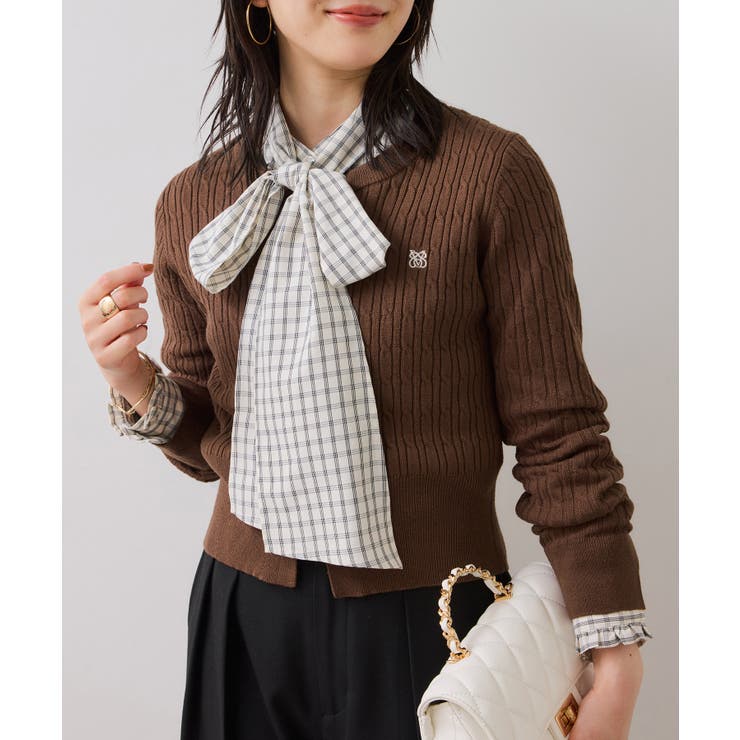 ケーブルコンパクトカーディガン | VIS  | 詳細画像18 