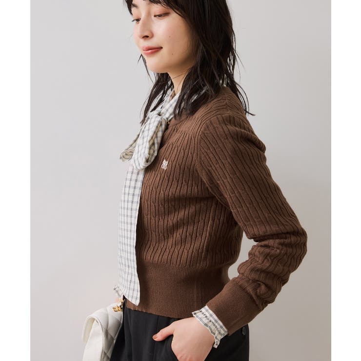 ケーブルコンパクトカーディガン | VIS  | 詳細画像19 