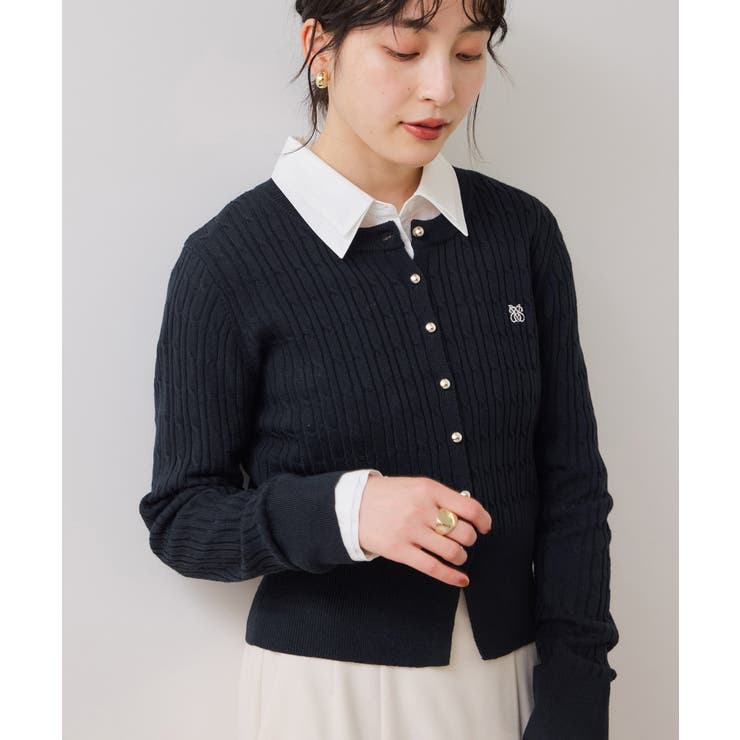 ケーブルコンパクトカーディガン | VIS  | 詳細画像23 