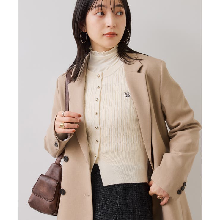 ケーブルコンパクトカーディガン | VIS  | 詳細画像3 