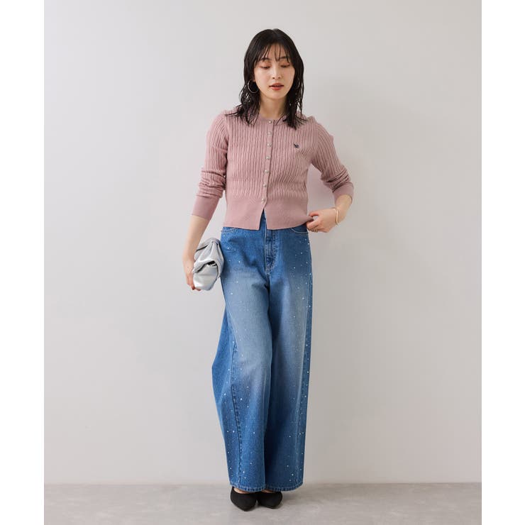 ケーブルコンパクトカーディガン | VIS  | 詳細画像8 