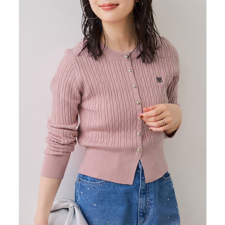 ケーブルコンパクトカーディガン | VIS  | 詳細画像9 