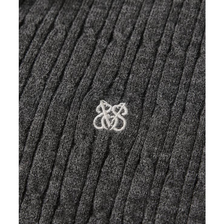 ポロ衿ケーブルカーディガン | VIS  | 詳細画像30 