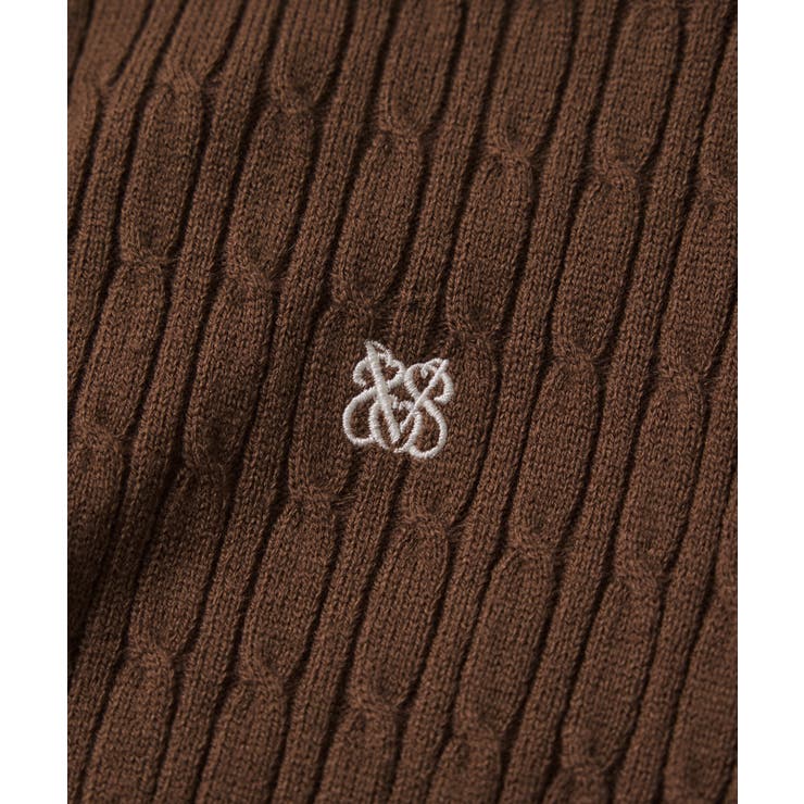 ポロ衿ケーブルカーディガン | VIS  | 詳細画像31 