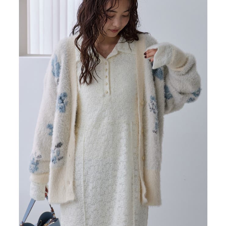 フェザーライクジャカードカーディガン | VIS  | 詳細画像13 
