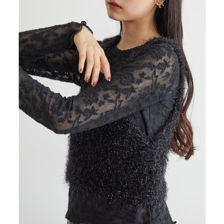 【前後2WAY】カットジャガードカーディガン【洗える】 | VIS  | 詳細画像8 