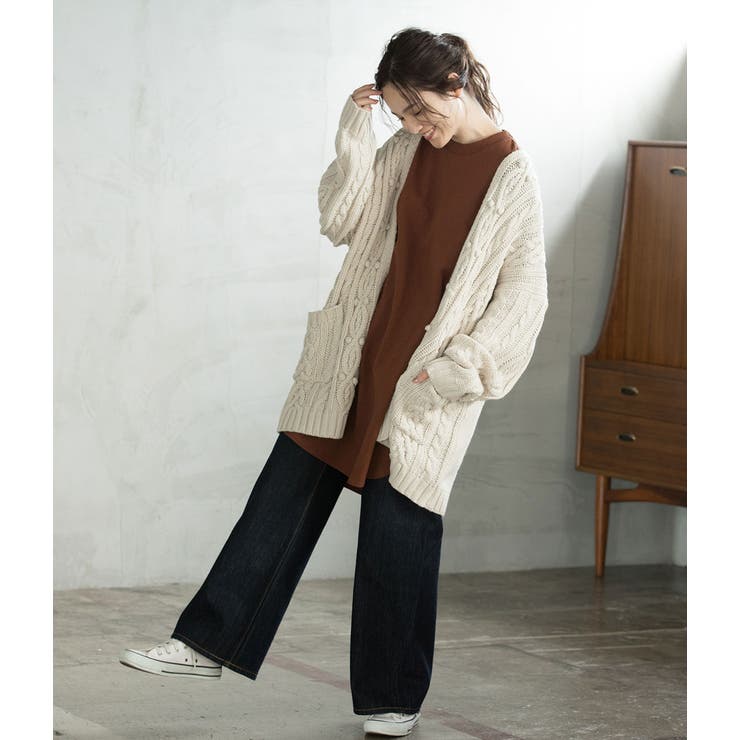 AZUL BY MOUSSY | シャギーボタンロングカーディガン