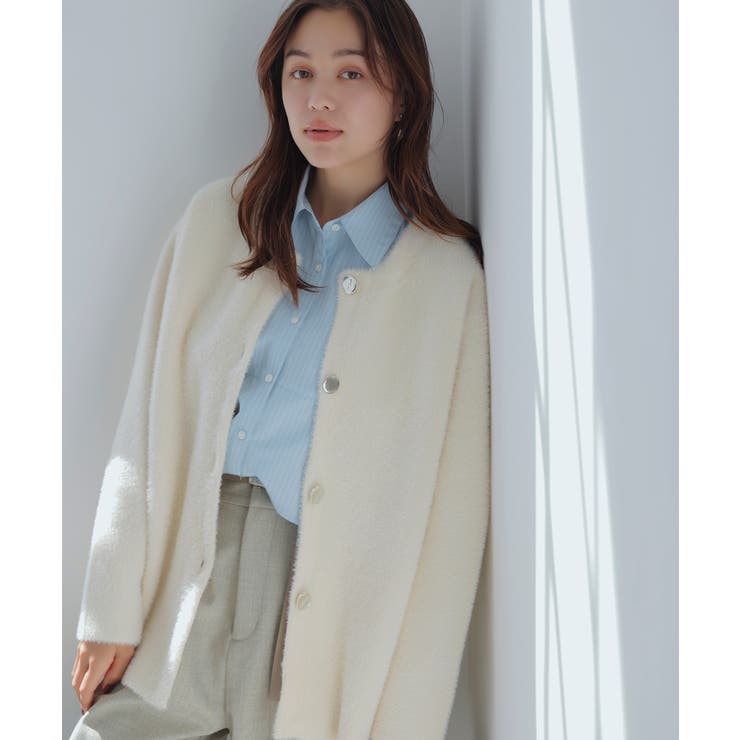 接結メタルボタンミニフェザーニットコート | VIS  | 詳細画像15 