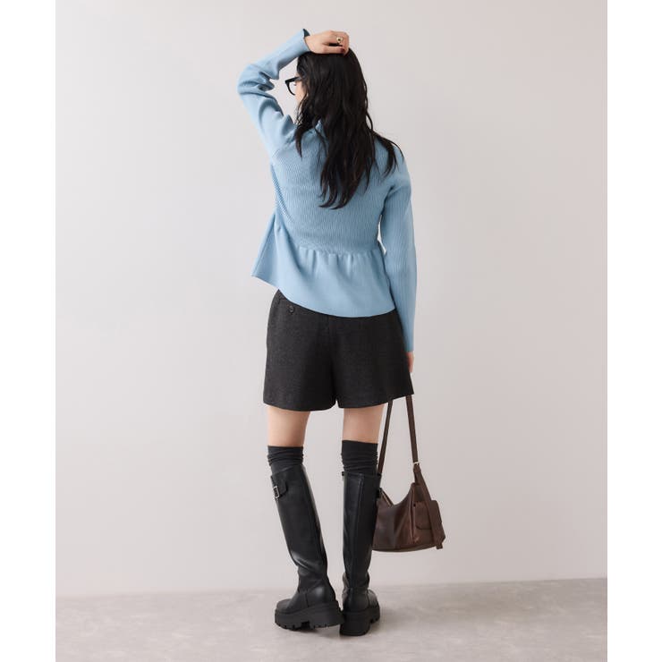 【洗える】襟付きペプラムカーディガン | VIS  | 詳細画像18 