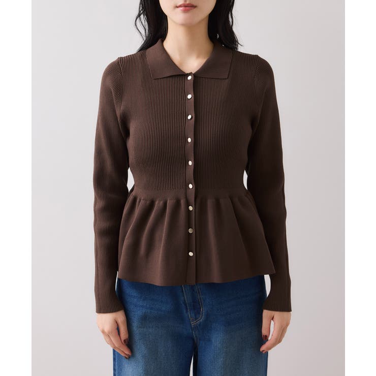 【洗える】襟付きペプラムカーディガン | VIS  | 詳細画像22 