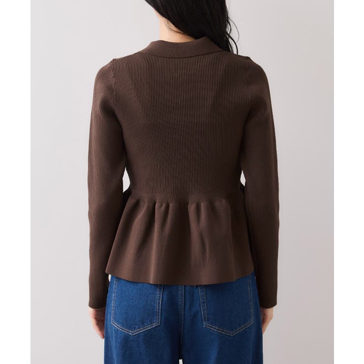 【洗える】襟付きペプラムカーディガン | VIS  | 詳細画像24 