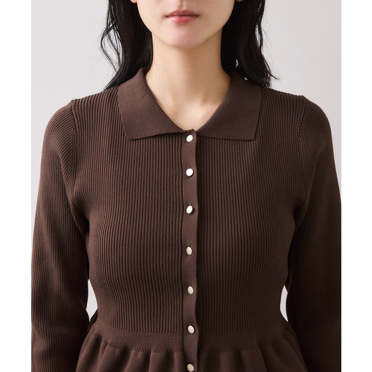 【洗える】襟付きペプラムカーディガン | VIS  | 詳細画像25 