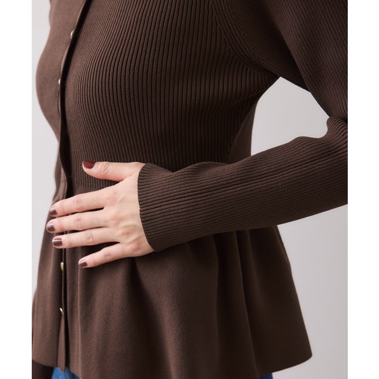 【洗える】襟付きペプラムカーディガン | VIS  | 詳細画像28 