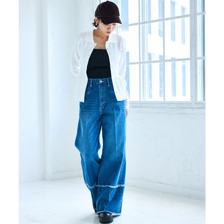 【洗える】襟付きペプラムカーディガン | VIS  | 詳細画像37 