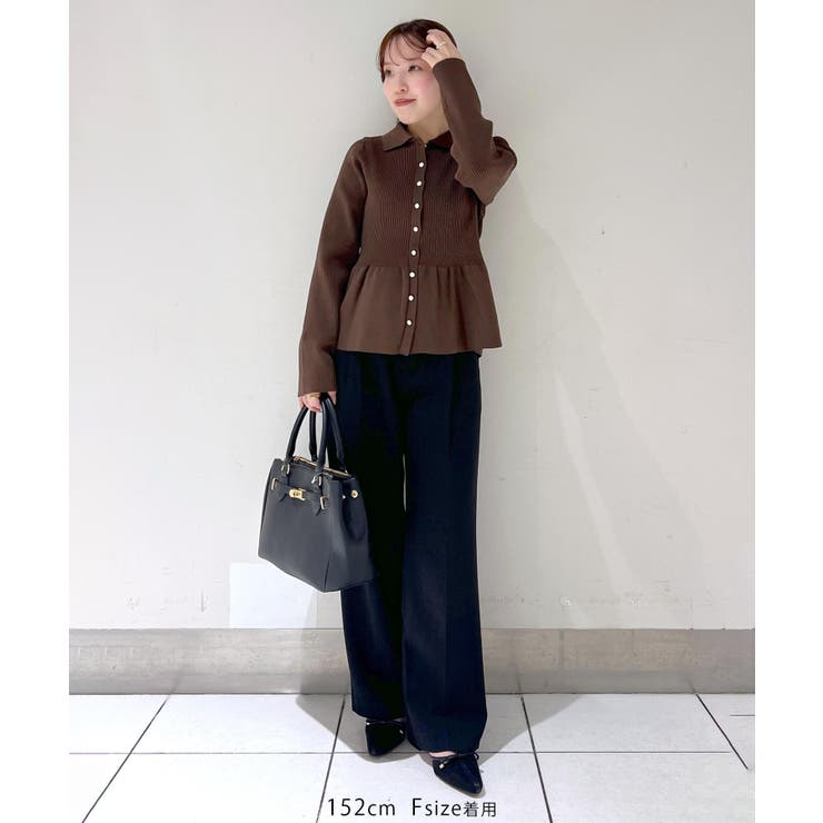 【洗える】襟付きペプラムカーディガン | VIS  | 詳細画像40 