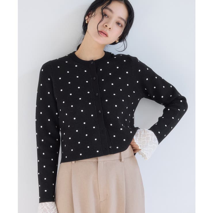 ドットジャガードカーディガン | VIS  | 詳細画像11 