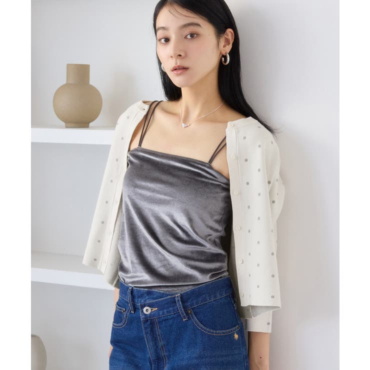 ドットジャガードカーディガン | VIS  | 詳細画像15 