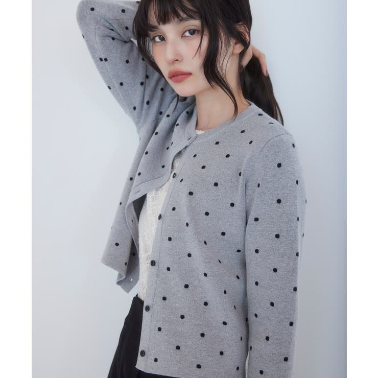 ドットジャガードカーディガン | VIS  | 詳細画像5 