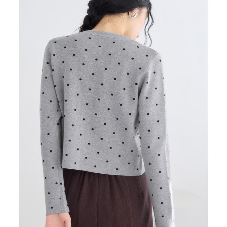 ドットジャガードカーディガン | VIS  | 詳細画像7 