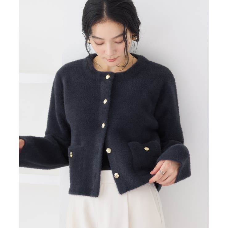 接結ミニフェザーニットジャケットカーディガン/一部WEB限定カラー | VIS  | 詳細画像19