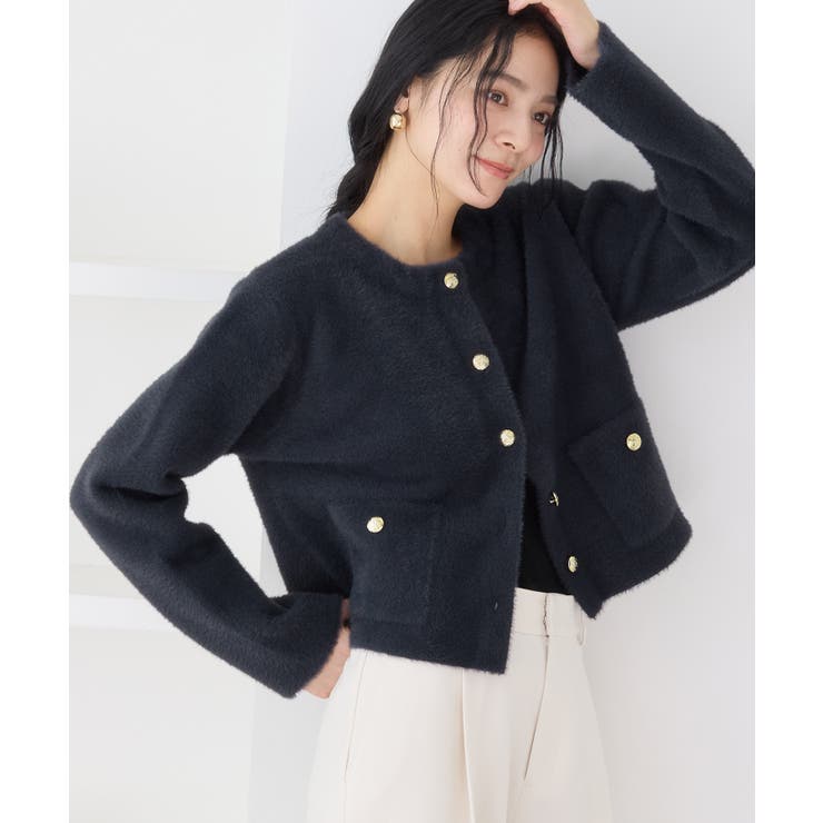 接結ミニフェザーニットジャケットカーディガン/一部WEB限定カラー | VIS  | 詳細画像20