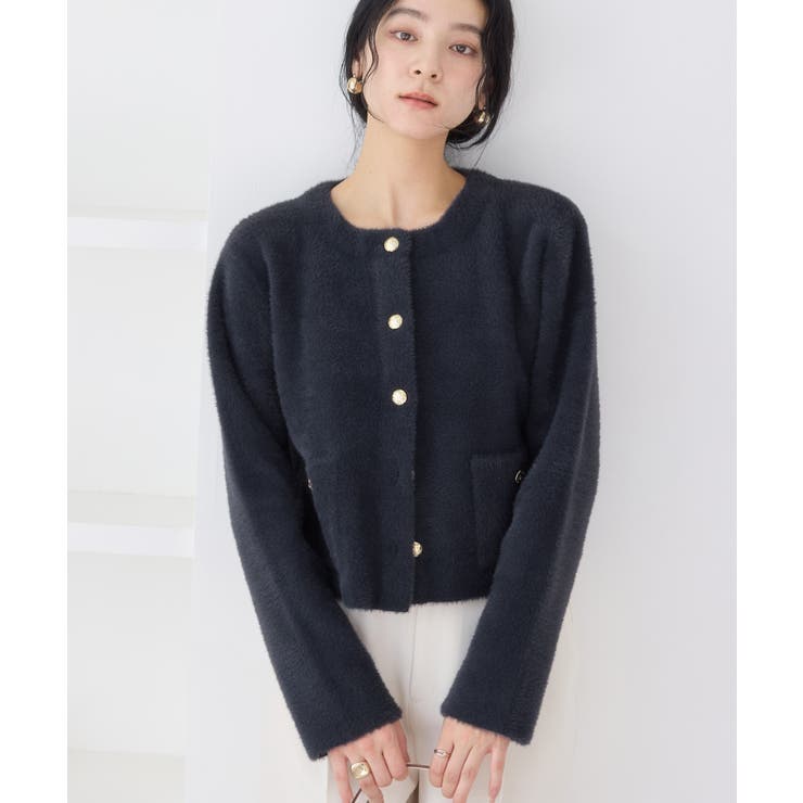 接結ミニフェザーニットジャケットカーディガン/一部WEB限定カラー | VIS  | 詳細画像21