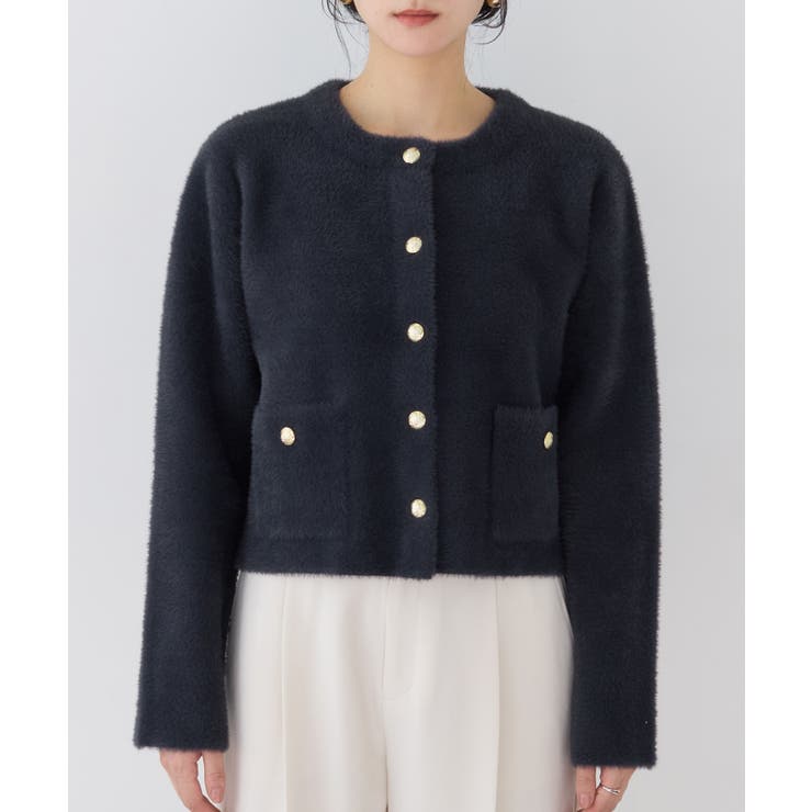 接結ミニフェザーニットジャケットカーディガン/一部WEB限定カラー | VIS  | 詳細画像23