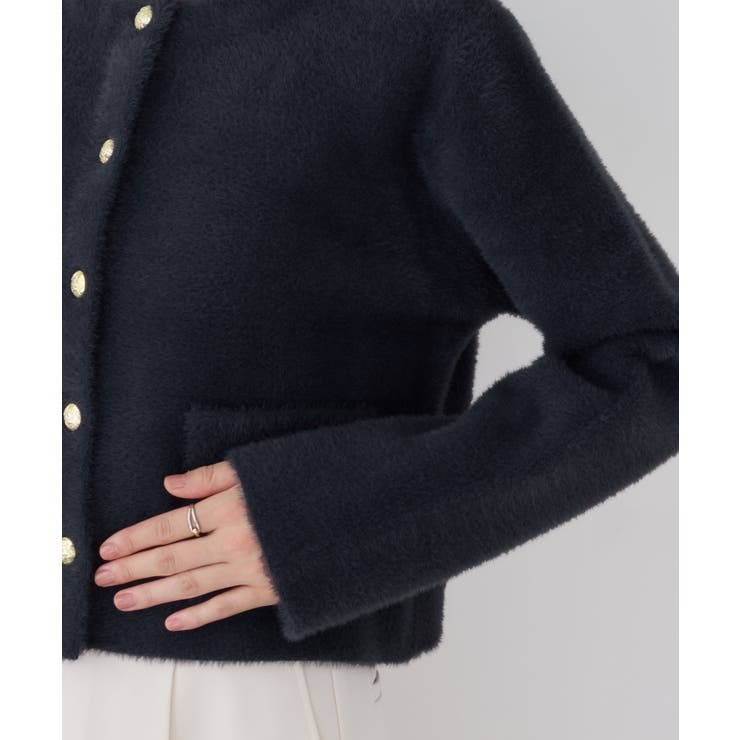 接結ミニフェザーニットジャケットカーディガン/一部WEB限定カラー | VIS  | 詳細画像27