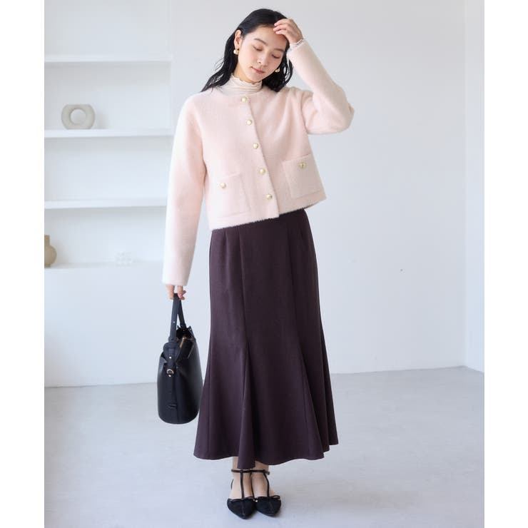 接結ミニフェザーニットジャケットカーディガン/一部WEB限定カラー | VIS  | 詳細画像9