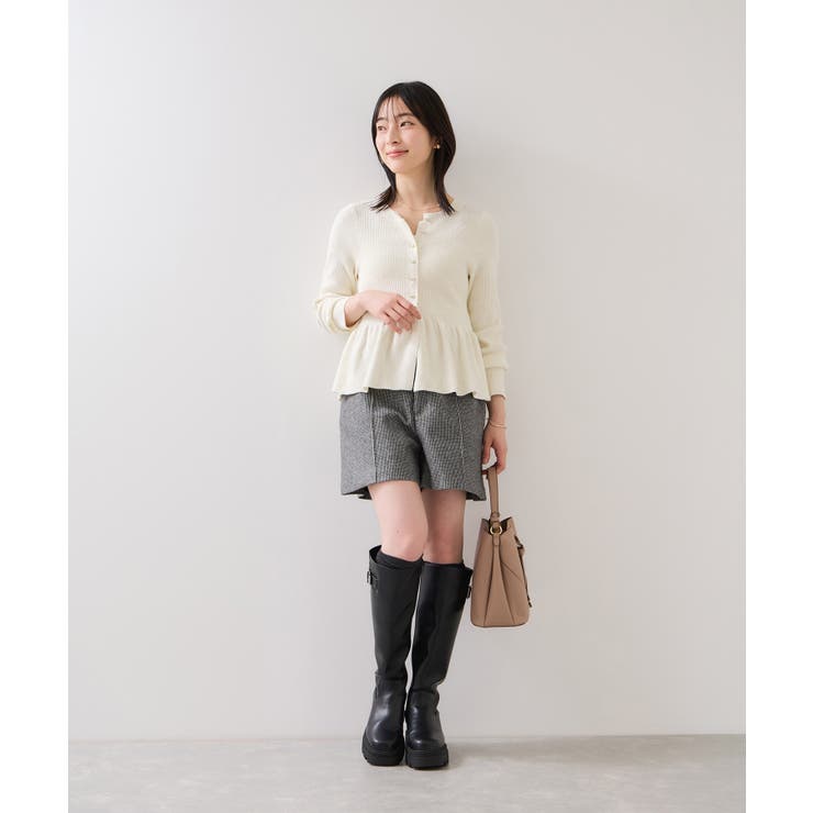 ペプラム切替モールニットカーディガン/イージーケア | VIS  | 詳細画像25 