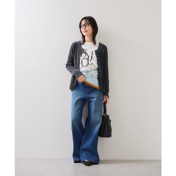 ペプラム切替モールニットカーディガン/イージーケア | VIS  | 詳細画像29 