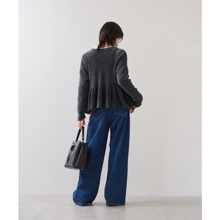 ペプラム切替モールニットカーディガン/イージーケア | VIS  | 詳細画像30 