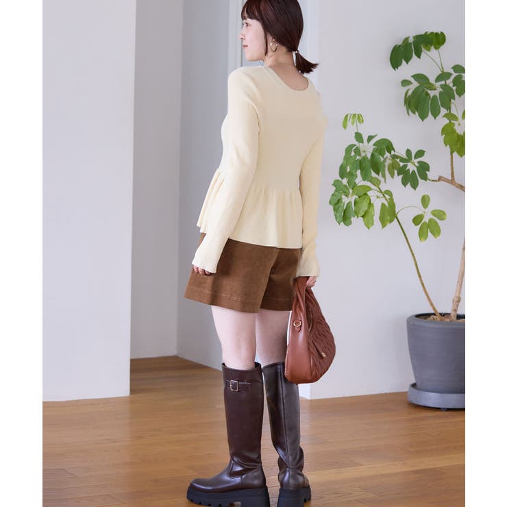 ペプラム切替モールニットカーディガン/イージーケア | VIS  | 詳細画像31 