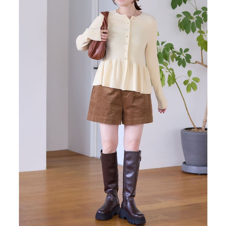 ペプラム切替モールニットカーディガン/イージーケア | VIS  | 詳細画像32 