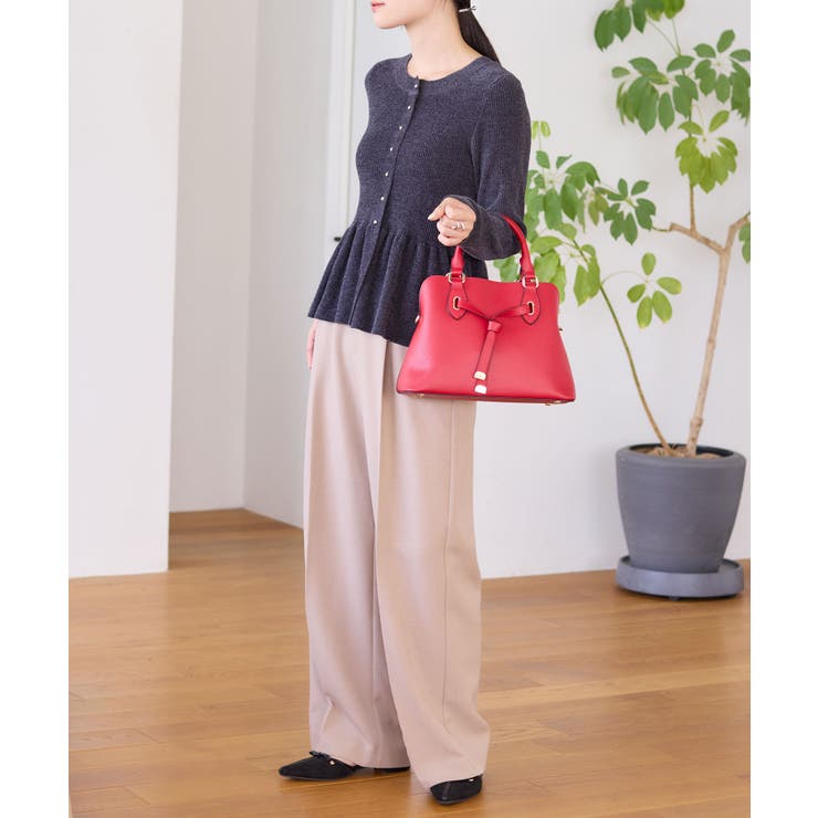 ペプラム切替モールニットカーディガン/イージーケア | VIS  | 詳細画像36 