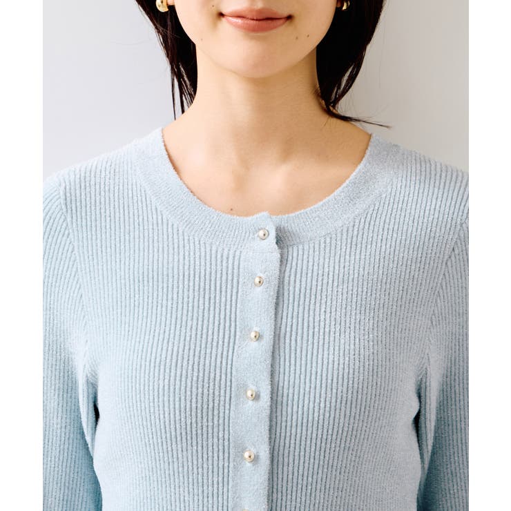 ペプラム切替モールニットカーディガン/イージーケア | VIS  | 詳細画像40 