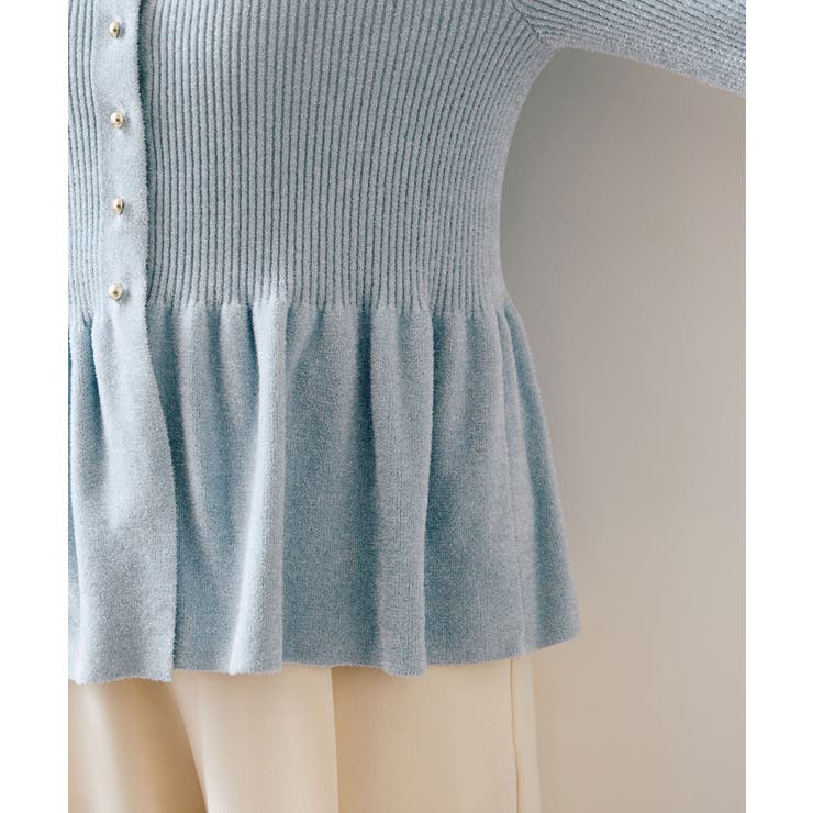 ペプラム切替モールニットカーディガン/イージーケア | VIS  | 詳細画像42 