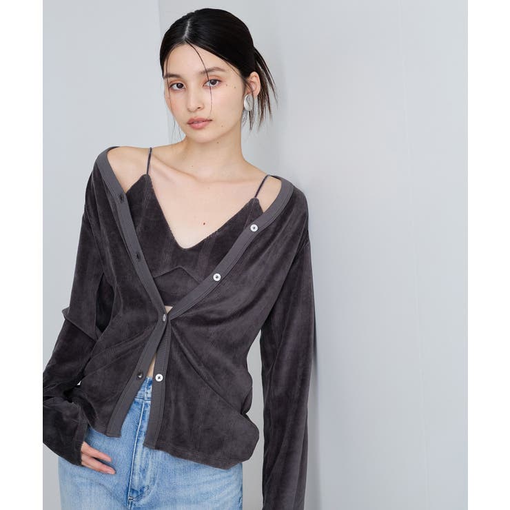 【Miller】VIS別注モデルベロアボタンアップカーディガン【洗える】 | VIS  | 詳細画像20 